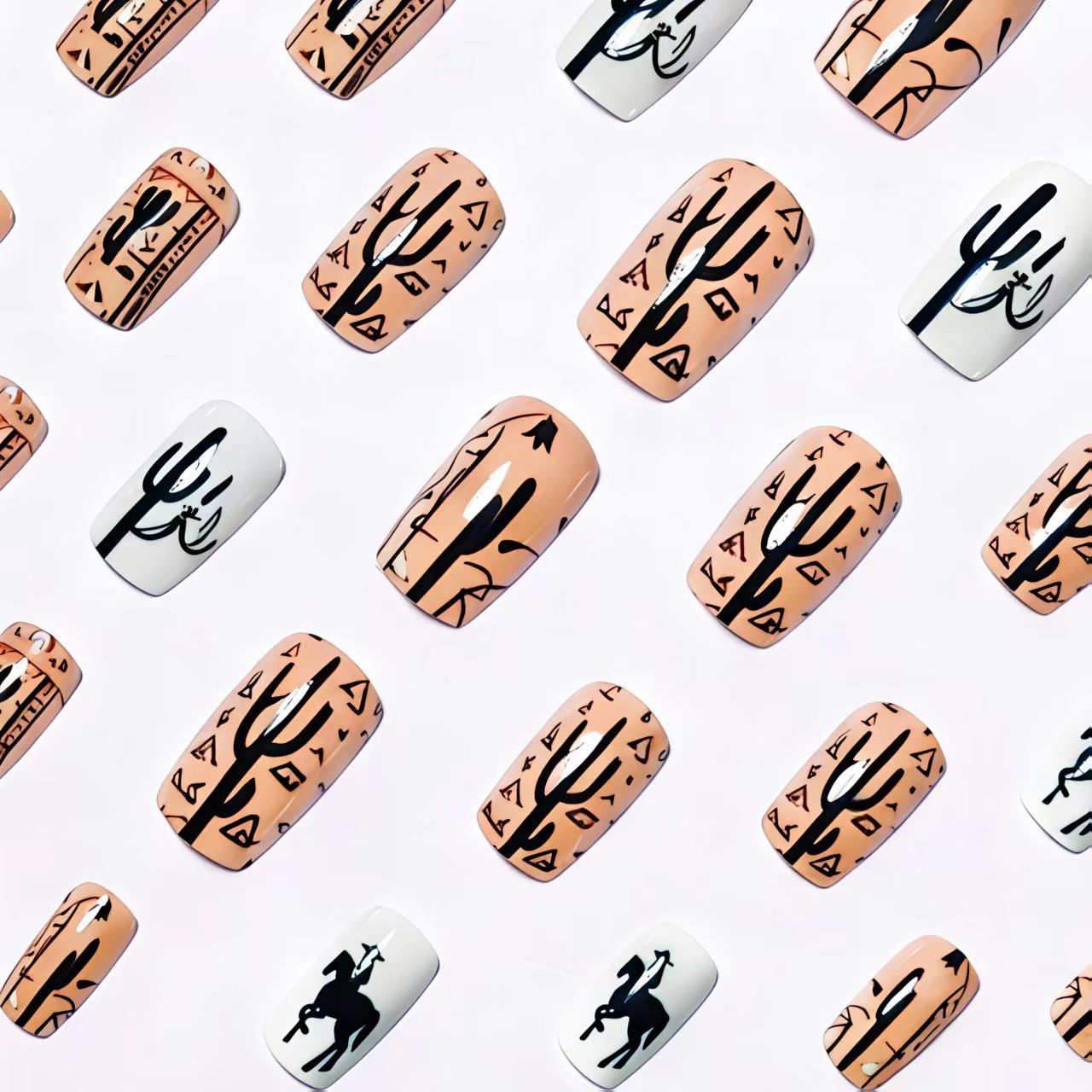 Western-Themed Nail Art Acalora