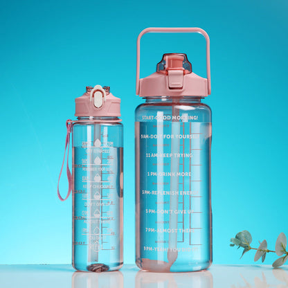 Women's Motivational Water Bottle with Time Markers Bowlift