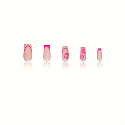 Floral Design Press-On Nail Art Acalora