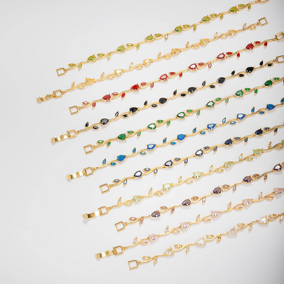 Elegant Floral Design Statement Bracelet Acalora