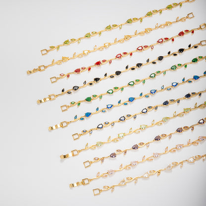 Elegant Floral Design Statement Bracelet Acalora