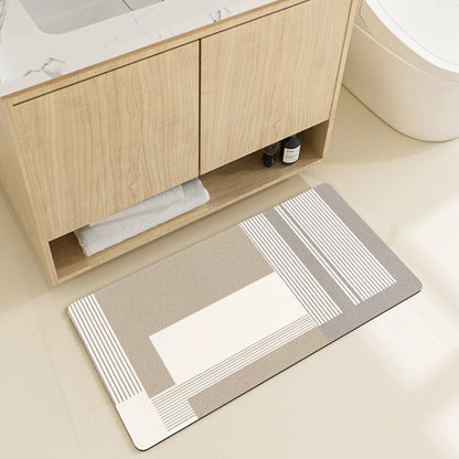 Abstract Geometric Design Bath Mat Acalora