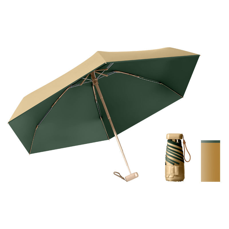 Women's UV Protection Folding Umbrella with Stable Construction and Ergonomic Handle Bowlift