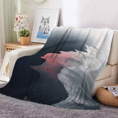 Ocean Wave Printed Decorative Throw Blanket
