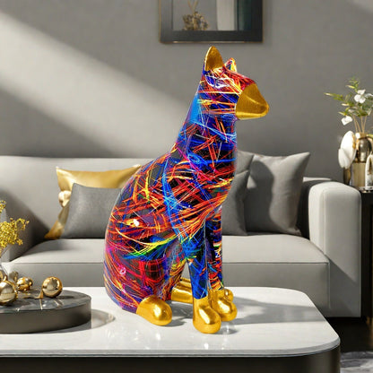 Decorative cat statue in modern art style Acalora