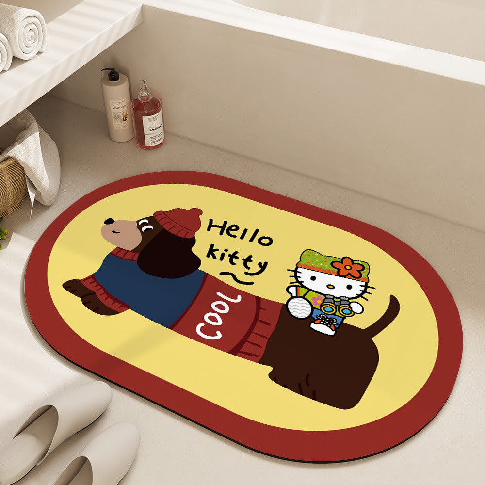 Cute Cartoon Dog Bath Mat Acalora
