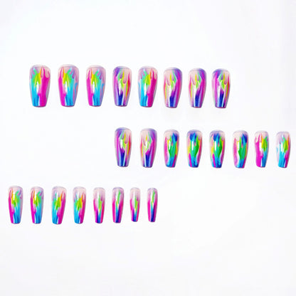 Artistic Flame-Effect Nail Design Acalora