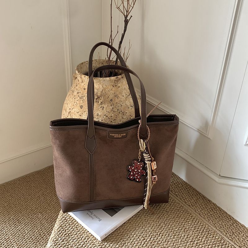 Spacious Suede Tote Bag Acalora