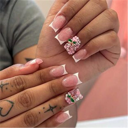 Artistic Press-On Nail Set with Premium Embellishments Acalora