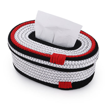 Elegant storage basket made of woven natural material Acalora