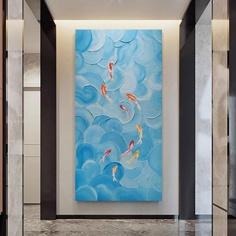 Contemporary Abstract Fish Art Canvas