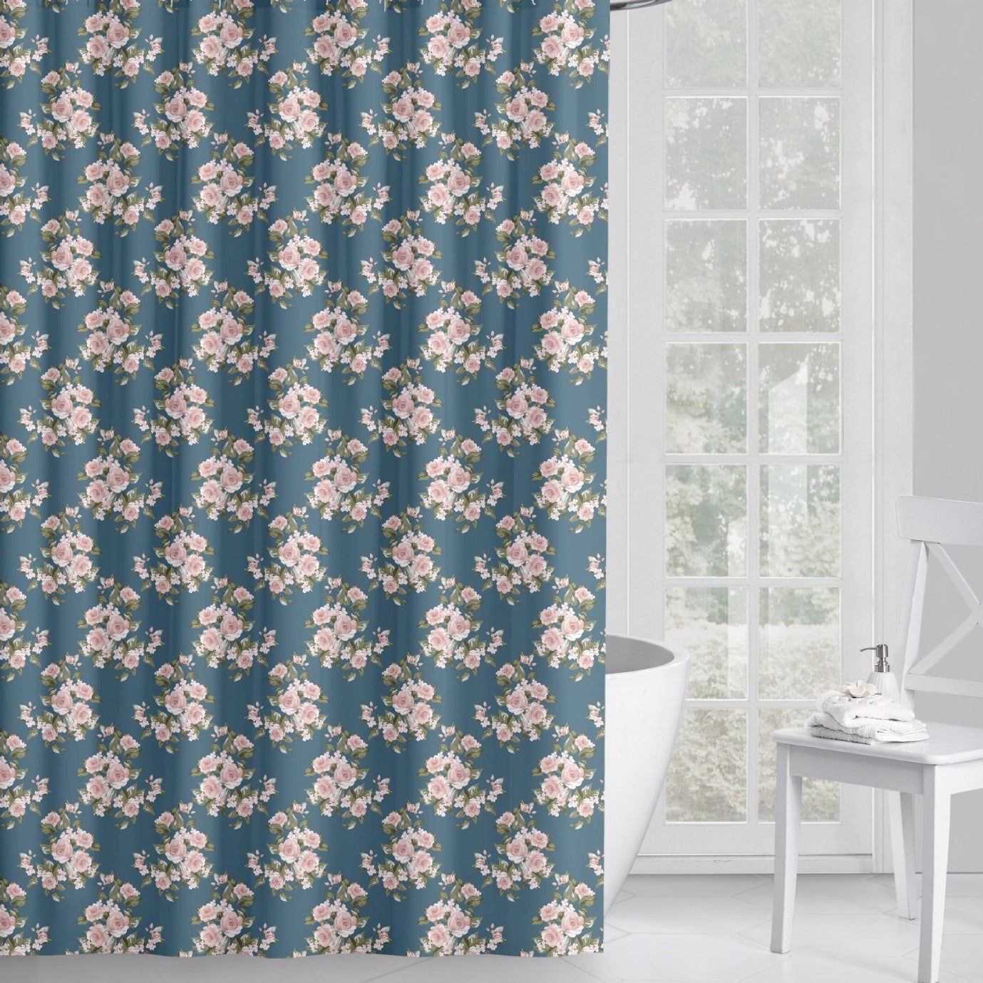 Floral Patterned Shower Curtain