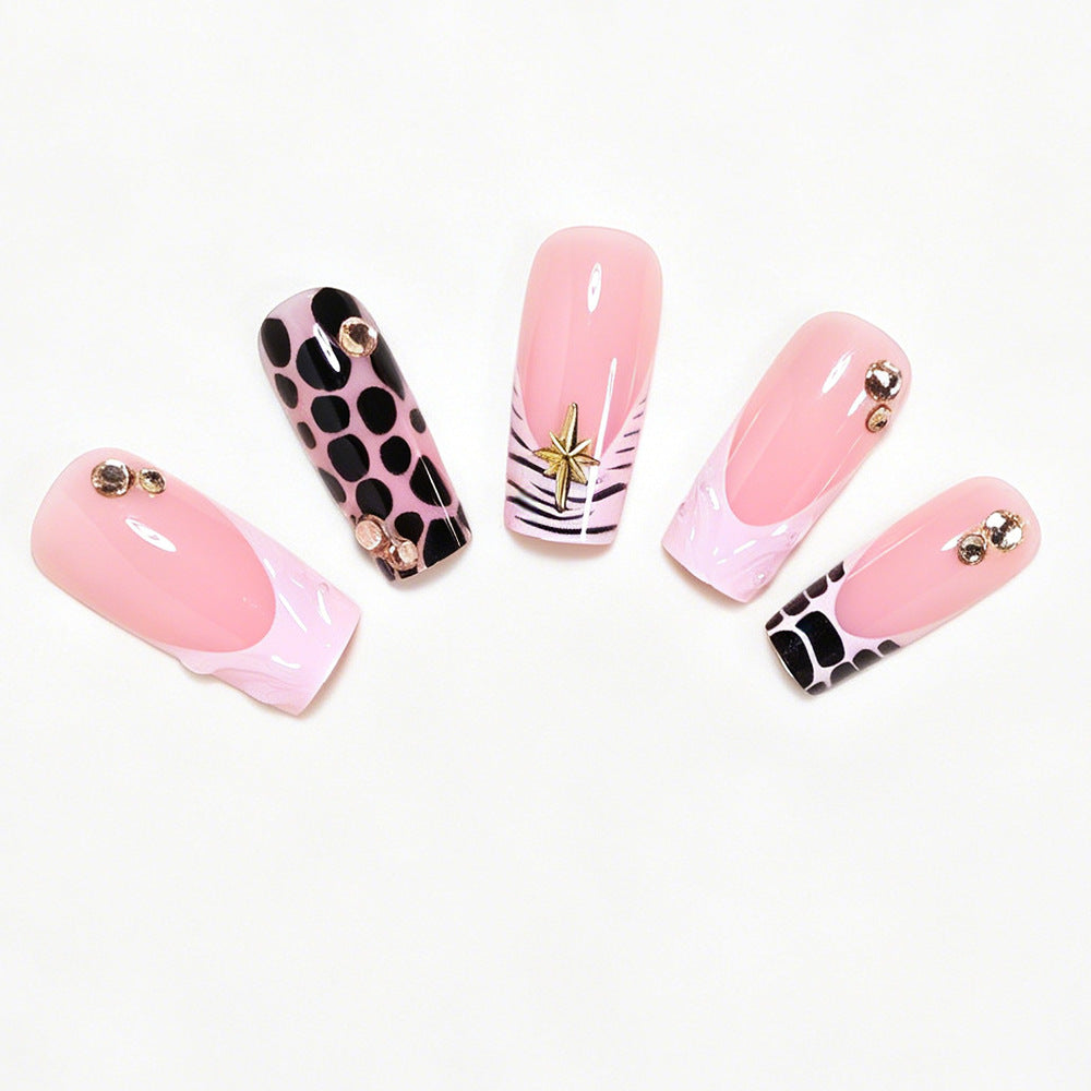Creative Abstract Press-On Nail Art Set Acalora
