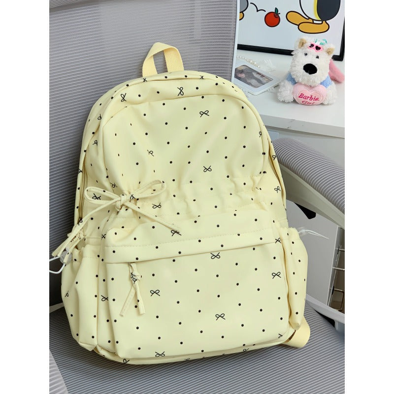 Stylish Polka Dot Casual Backpack Acalora