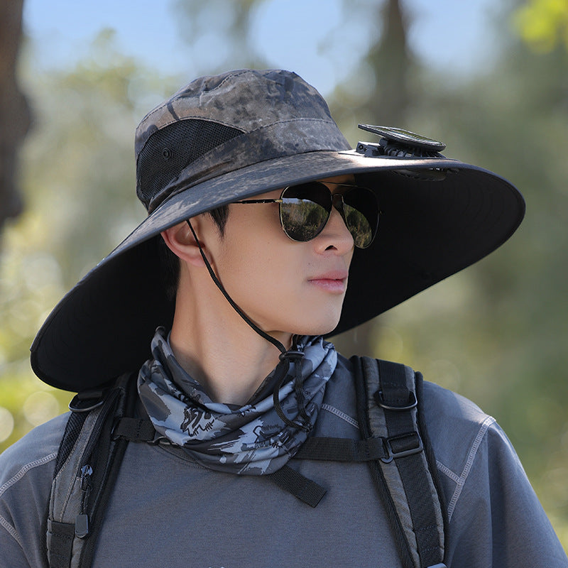 wide-brimmed outdoor sun hat with UV protection, breathable mesh, and adjustable chin strap Bowlift