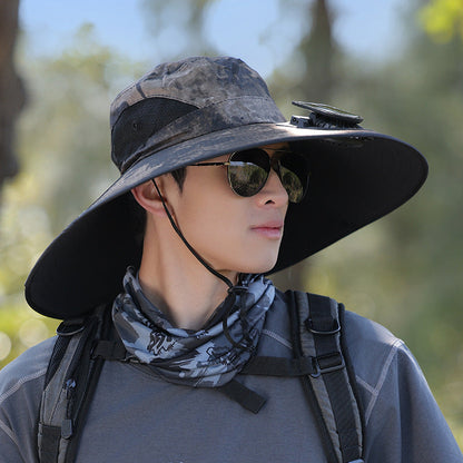 wide-brimmed outdoor sun hat with UV protection, breathable mesh, and adjustable chin strap Bowlift