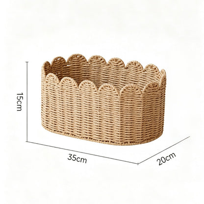 Charming storage basket with ruffle detail Acalora