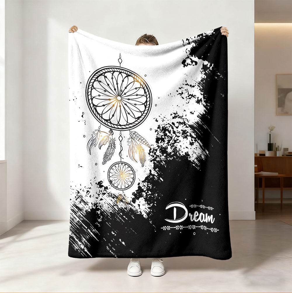 Unisex Soccer-Themed Fleece Blanket