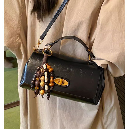 Vintage-Inspired Structured Satchel Acalora