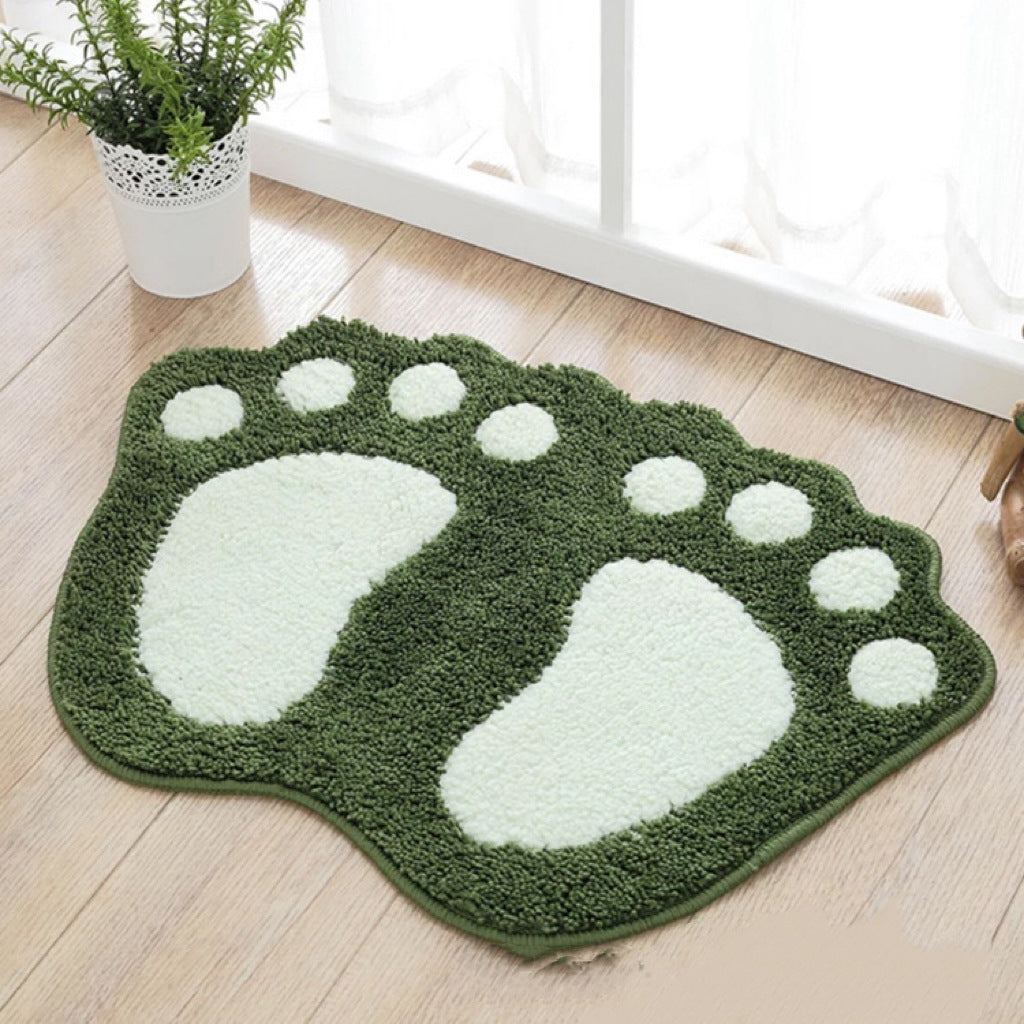 Cute Cartoon Footprint Bath Mat