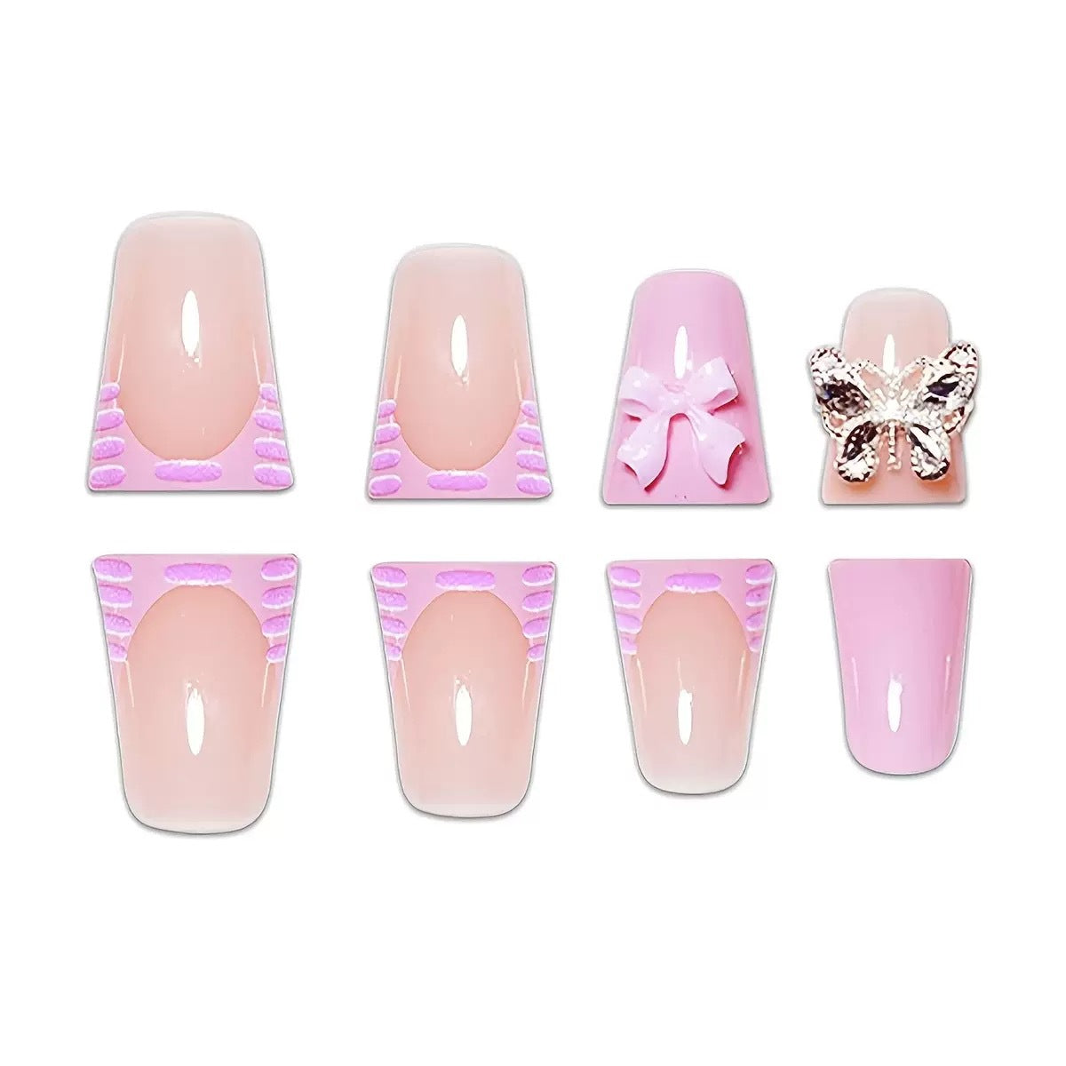 3D Floral Press-On Nail Art Set Acalora
