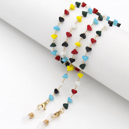 Heart Shaped Beaded Eyewear Chain Acalora