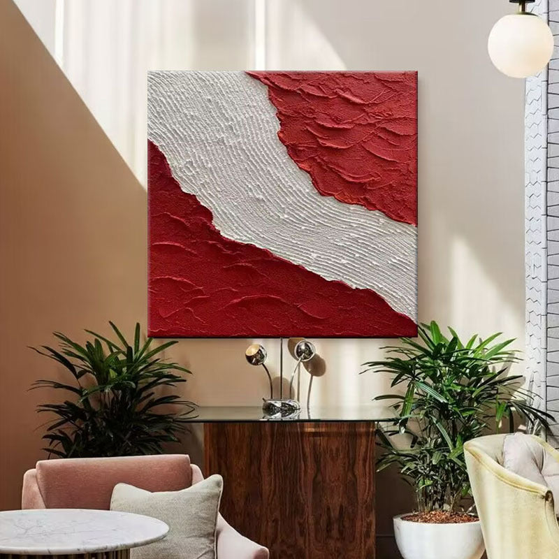 Abstract Circular Gold Leaf Canvas Art