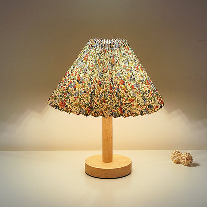 Modern Table Lamp with Pleated Shade