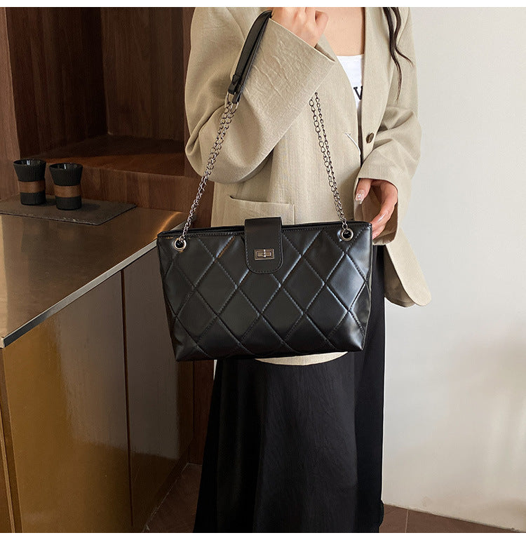 Quilted Elegant Satchel Handbag Acalora