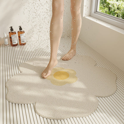 Floral Design Shower Rug
