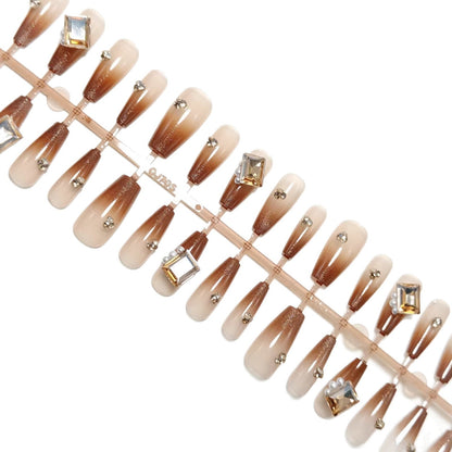 Artificial nails with glitter and ombre effect Acalora
