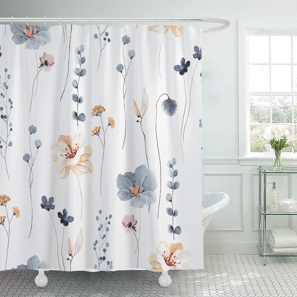 Floral Patterned Shower Curtain
