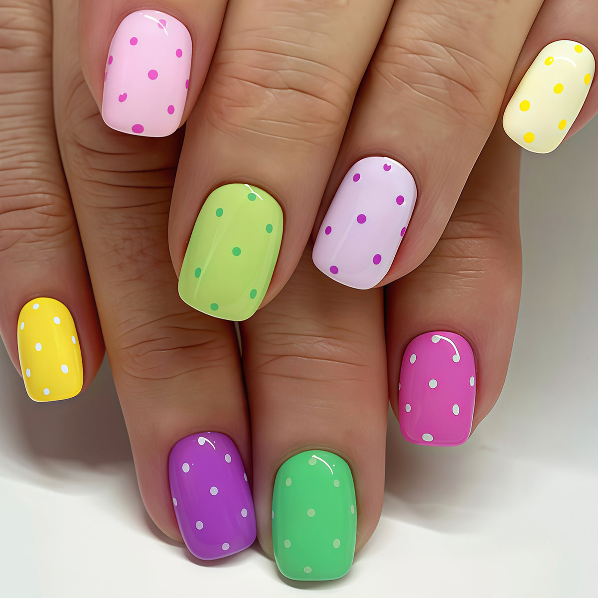 Playful Polka Dot Nail Wraps Acalora