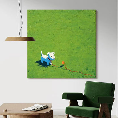 Playful Dog-Inspired Canvas Art