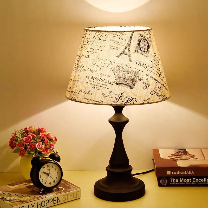 Touch-Control Fabric Shade Table Lamp