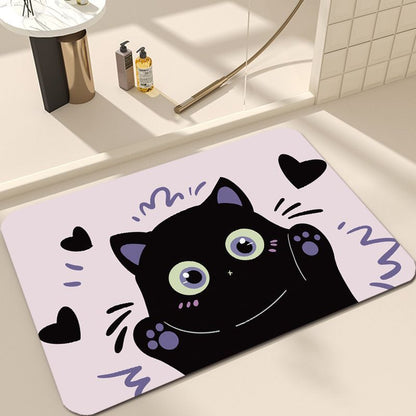 Cute Cat Design Bath Mat