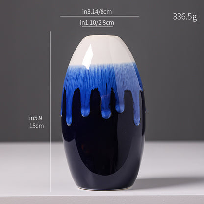 Artistic Glazed Ceramic Teardrop Vase