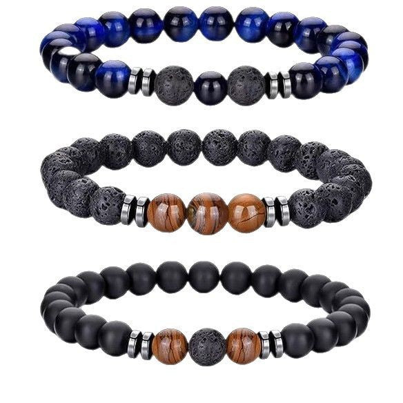 Natural Stone Beaded Bracelet Set Acalora