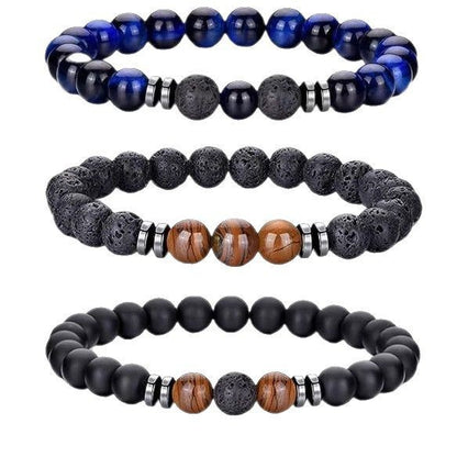 Natural Stone Beaded Bracelet Set Acalora