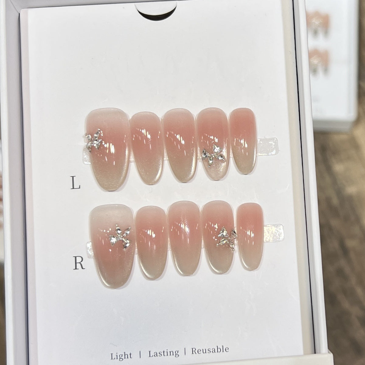 Ombre Glitter Press-On Nail Art Set Acalora