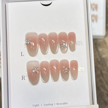 Ombre Glitter Press-On Nail Art Set Acalora