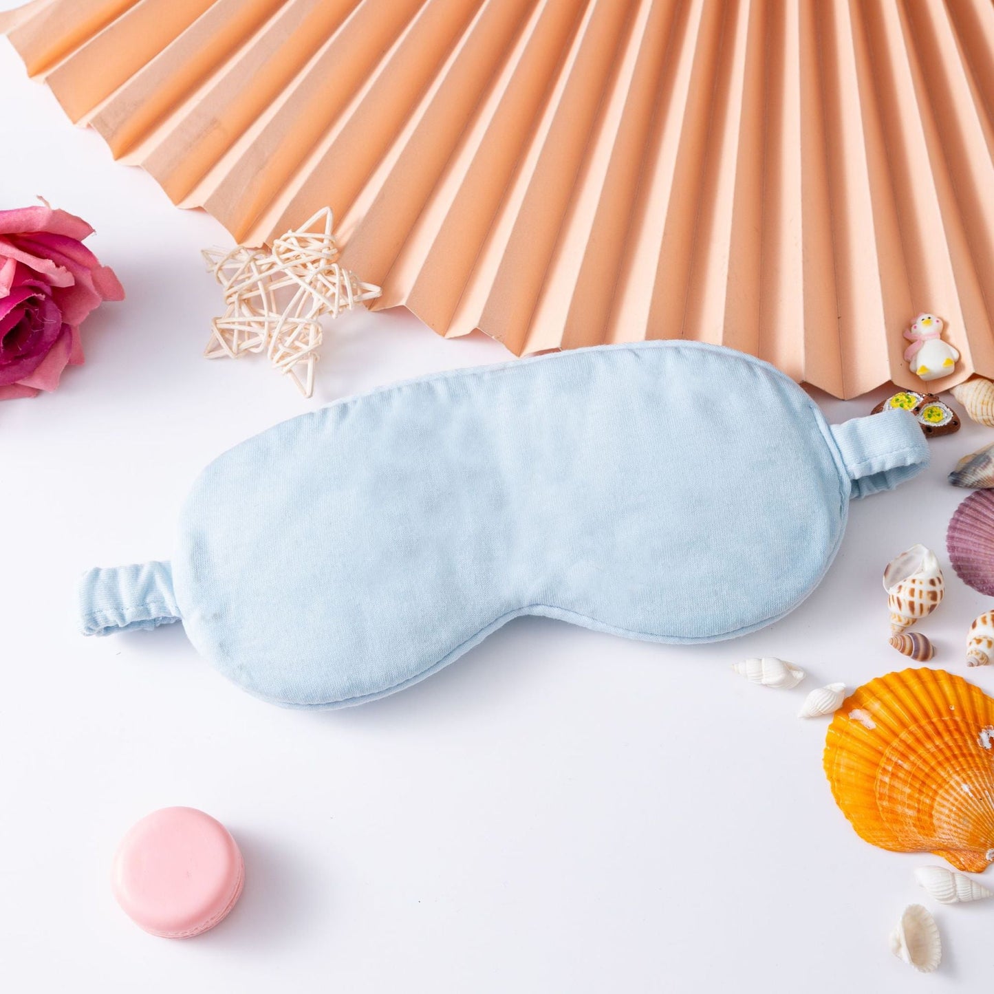 Dame nan lett bomull søvnmaske med ergonomisk polstring og elastisk komfortbånd Skanto
