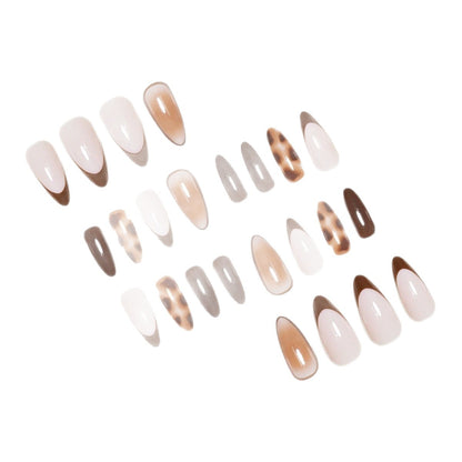 Artistic Stiletto Press-On Nail Set with Modern Design Acalora