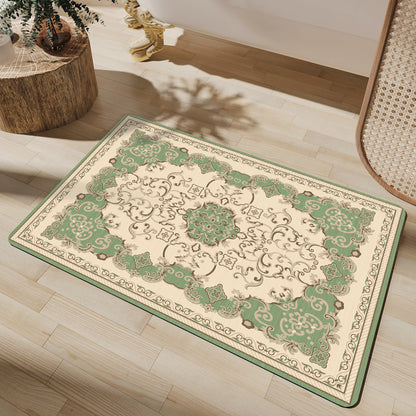 Elegant Floral Pattern Bath Mat Acalora