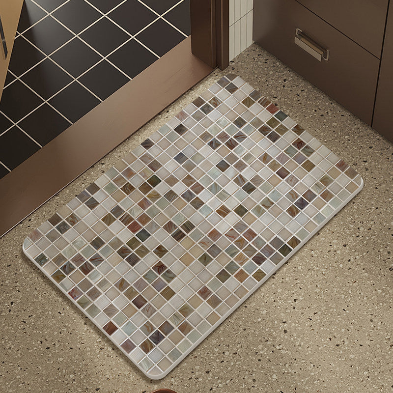 Mosaic Design Bath Mat