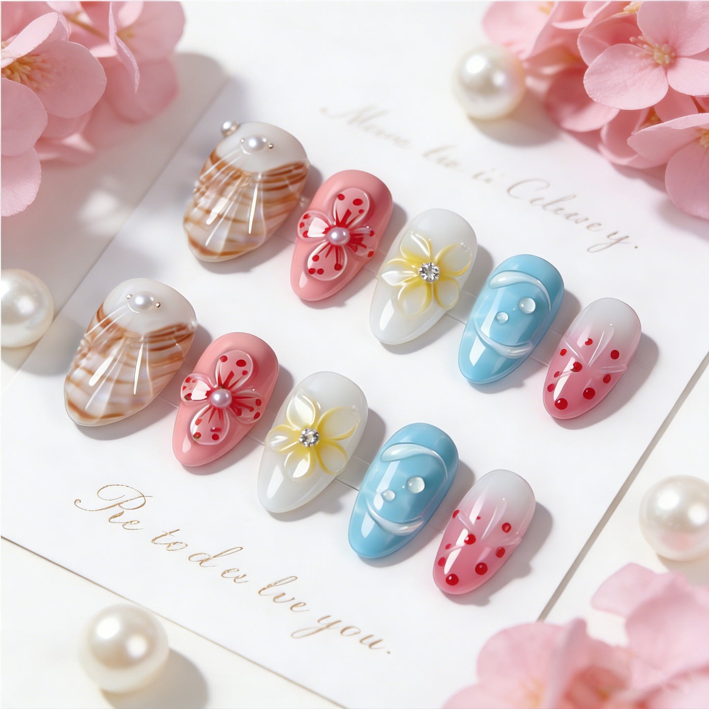 Art nail set in elaborate design Acalora