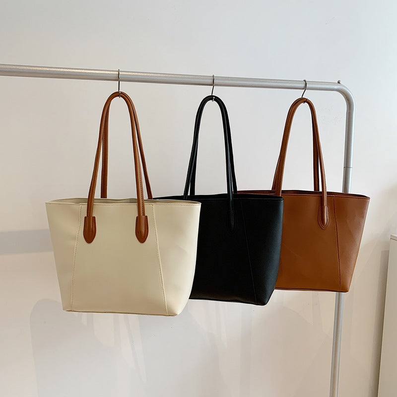 Minimalist Faux Leather Tote Bag Acalora