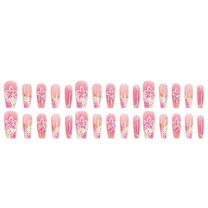 Nail art set with elegant floral motifs Acalora