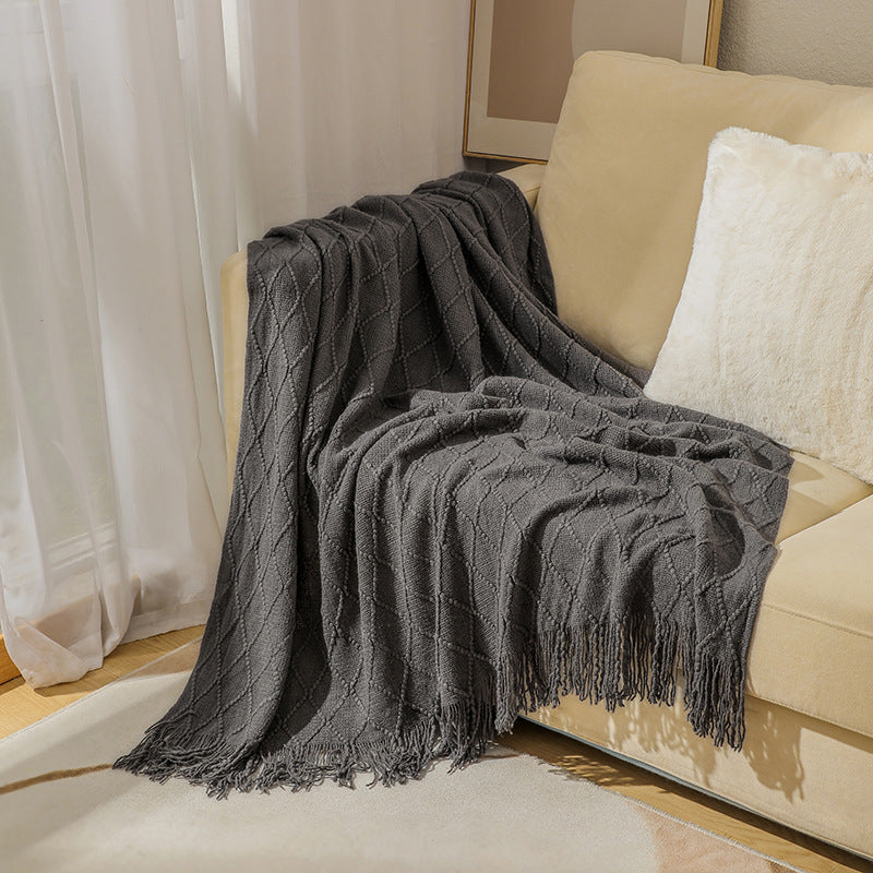 Unisex Cozy Textured Throw Blanket