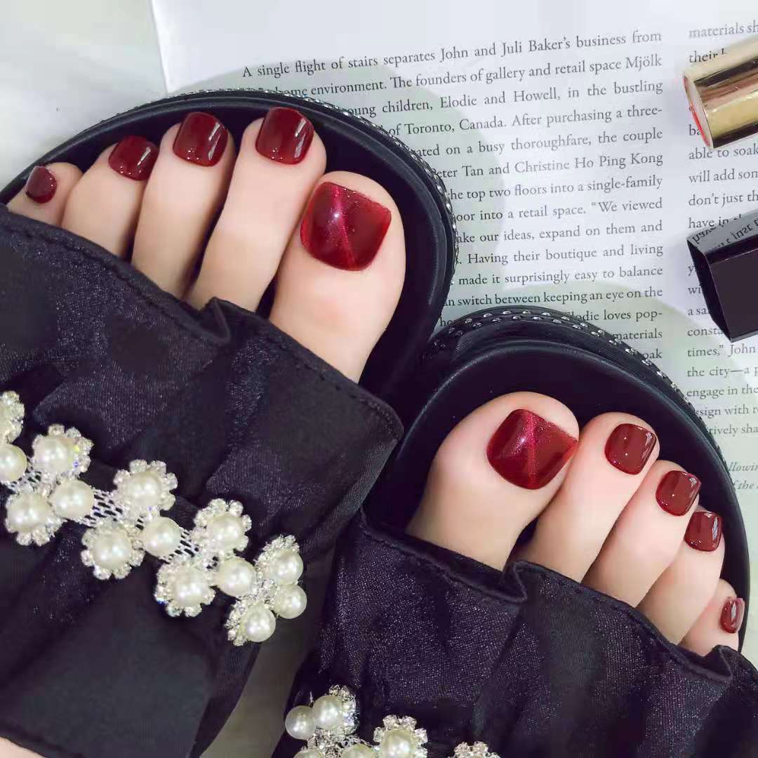 Luxury Press-On Toenail Art Set Acalora